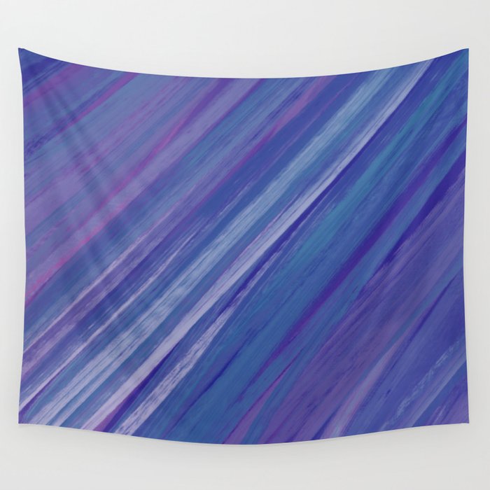 Acrylic brush strokes background - purple and blue Wall Tapestry