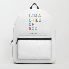I Am A Child Of God, Bible Verse  Backpack | Colorful, Christianscripture, Decor, Graphicdesign, Children, Graphite, Lord, Wallart, Bible, Walldecor 