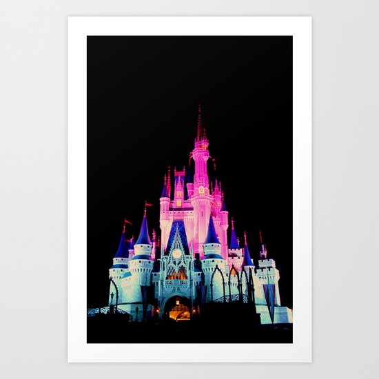 disney castle Art Print