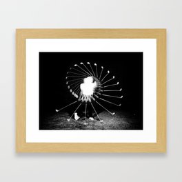 Vitruvian golfer Framed Art Print