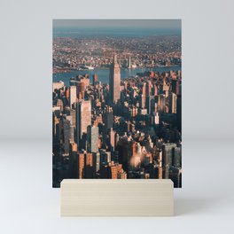 Birds eye view of Empire State Building Mini Art Print