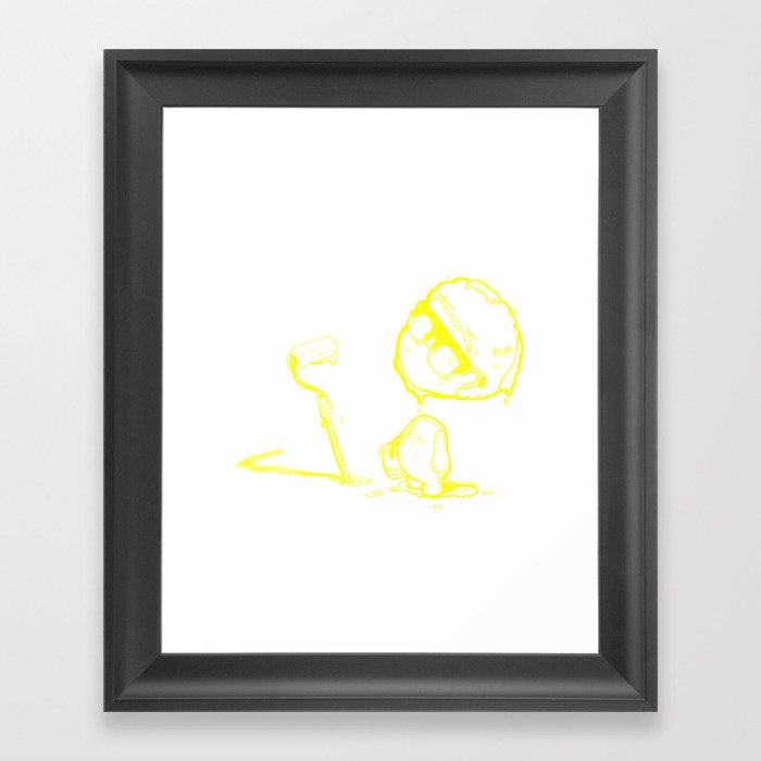 'Yellow & Messy' Framed Art Print