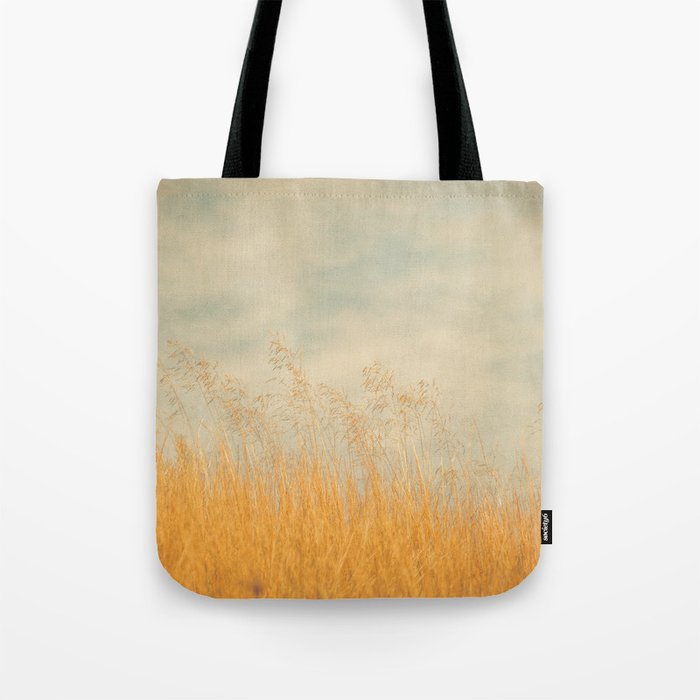 Amber Wave -- Tall Golden Grass in a Blue Ridge Highlands Pasture Tote Bag