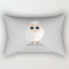 Sheep Make Me Happy Rectangular Pillow