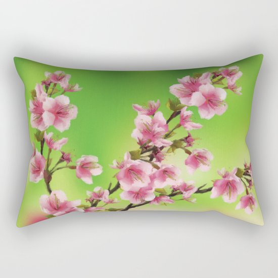 Cherry Blossom - Variation 3 Rectangular Pillow