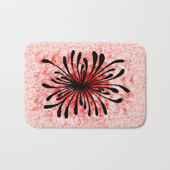 Doodled Mooka Flower Bath Mat
