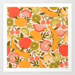 Summer Fruit Lemon Lime Art Print