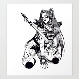 Sword Girl Art Print