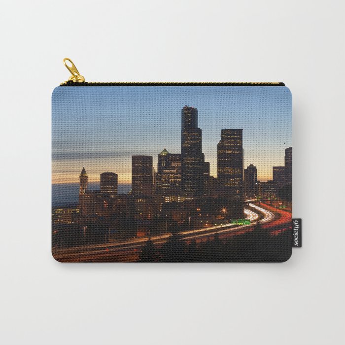 Seattle Skyline Sunset City Carry-All Pouch