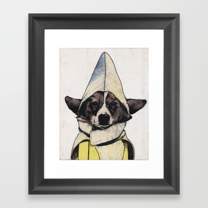 Banana Dog Framed Art Print