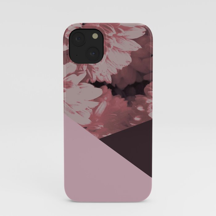 Pink mums geometrical collage iPhone Case