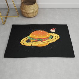 Galactic Cheeseburger & Fries Rug