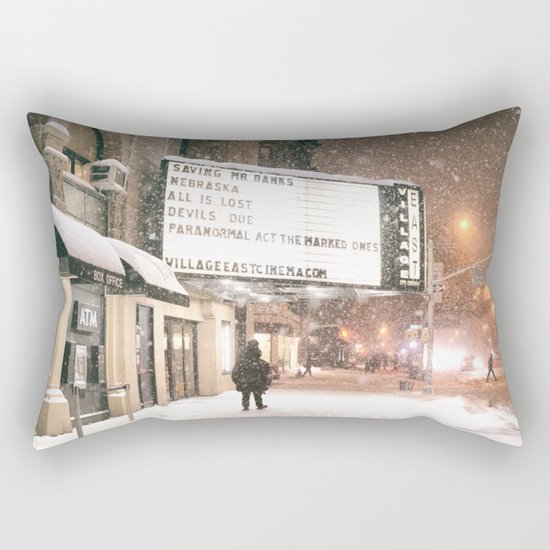 New York City Snow Rectangular Pillow