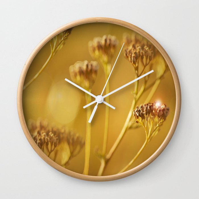 Autumn wildflowers in forest #decor #society6 #buyart Wall Clock