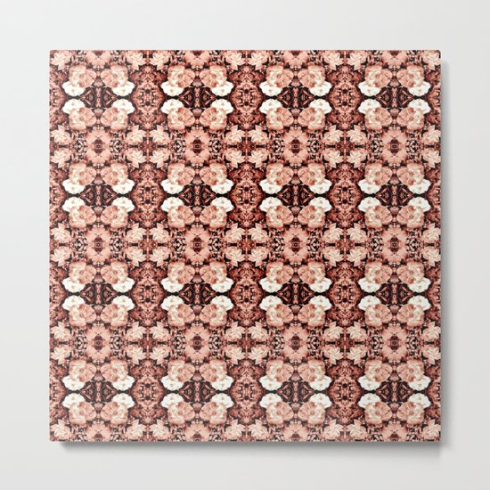 Old Rose Roses Seamless Pattern Metal Print