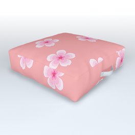 pink cherry blossom flower Outdoor Floor Cushion | Sakura, Chic, Japan, Flowerpattern, Cute, Girl, Pattern, Aesthetic, Blossom, Sakurapattern 