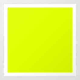 Chartreuse Yellow #DFFF00 Art Print