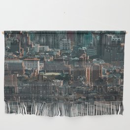 New York City Manhattan rooftops aerial view Wall Hanging
