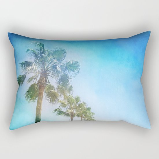 "Palms. Beach" Rectangular Pillow
