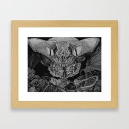 A Big Bat Framed Art Print