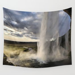 Iceland Waterfall Wall Tapestry