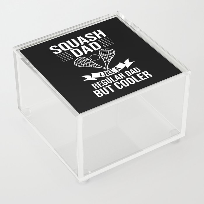 Squash Sport Game Ball Racket Court Player Acrylic Box