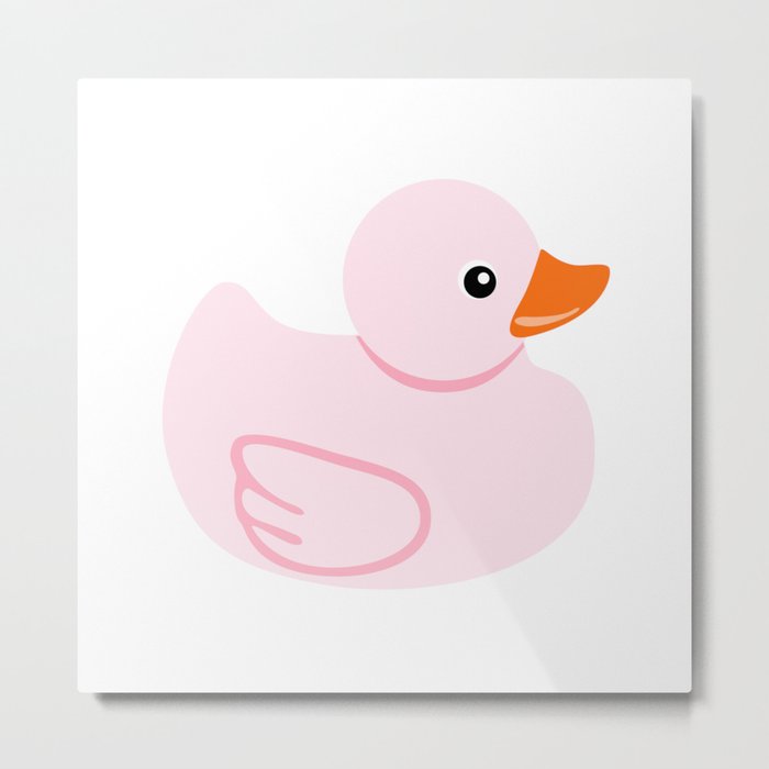 Pink rubber duck Metal Print