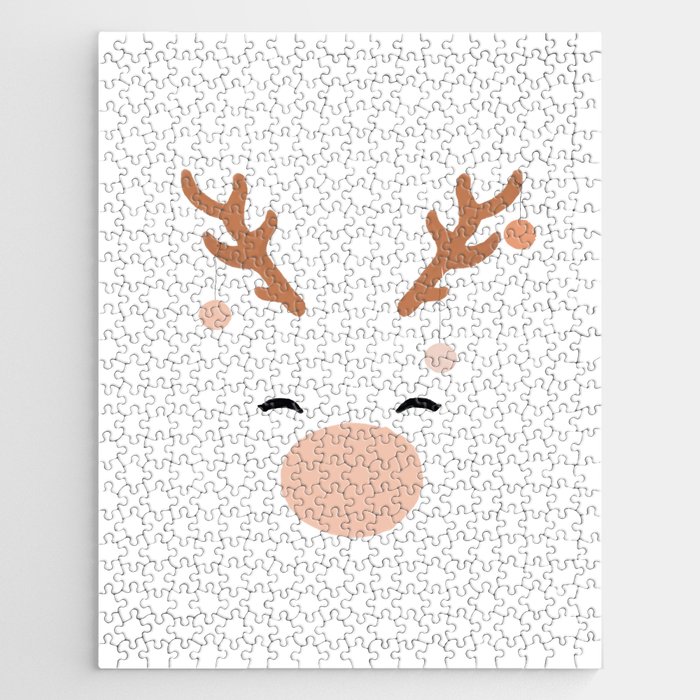 Deer & Baubles, Rudolph, Reindeer, Xmas Jigsaw Puzzle