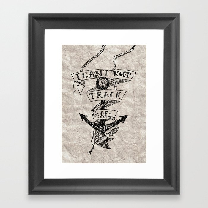 Cant Keep Track of Trends! Framed Art Print