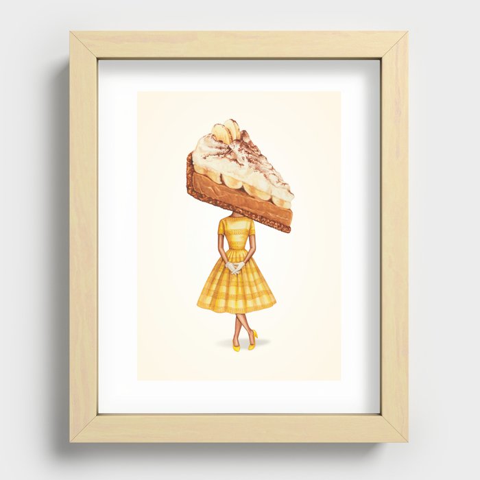 Cake Head Pin-Up - Banoffee Pie Recessed Framed Print