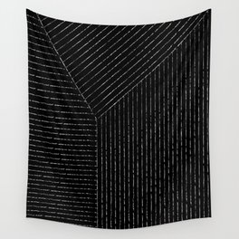 Lines (Black) Wall Tapestry
