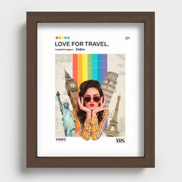 Love For Travel Recessed Framed Print