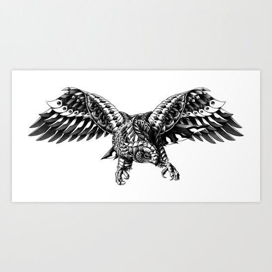 Ornate Falcon Art Print