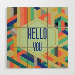 Hello You - An impossible City Vision - Colorful Abstraction in Contemporary art Wood Wall Art