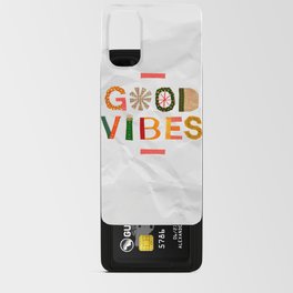 Good Vibes paper collage. Summer gifts. Android Card Case