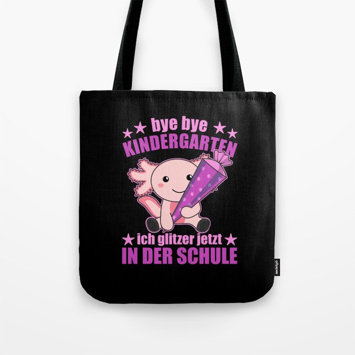 Axolotl School Enrollment Kindergarten Tote Bag
