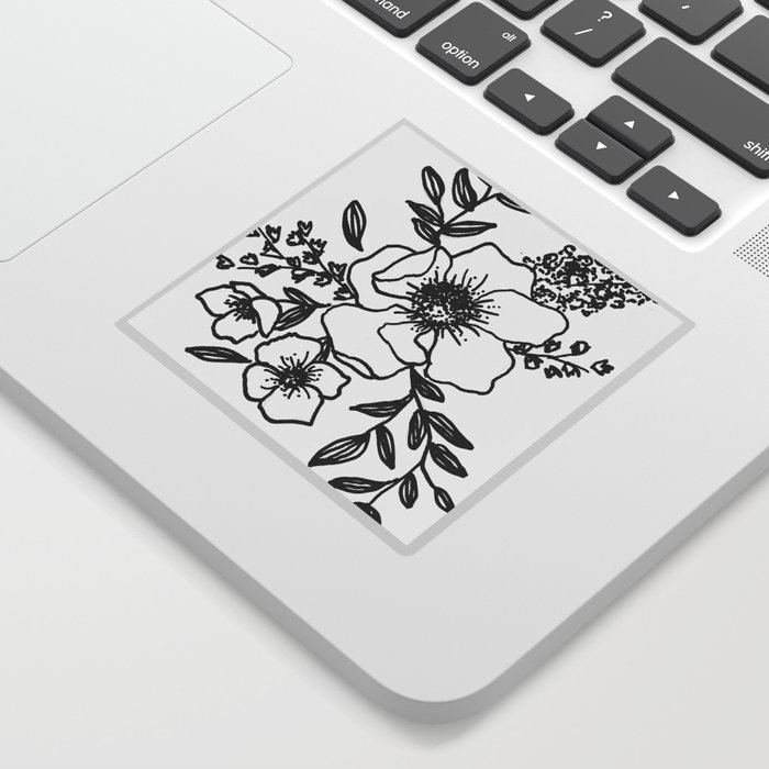 modern minimal bouquet Sticker