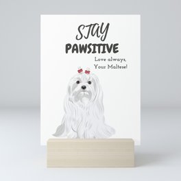 Stay Pawsitive Love always,  your Maltese Mini Art Print