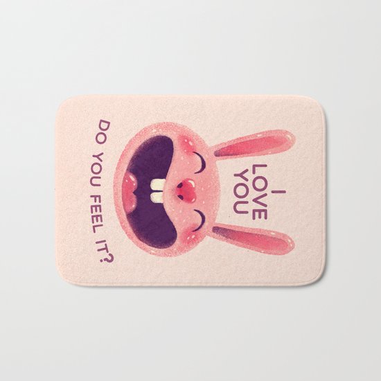 Bunny with love Bath Mat