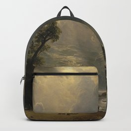 Albert Bierstadt - Puget Sound on the Pacific Coast Backpack | Canvas, Artprint, Pugetsound, Painting, Old, Wallart, Illustration, Poster, Oilpaint, Decor 