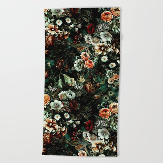 Night Garden VI Beach Towel