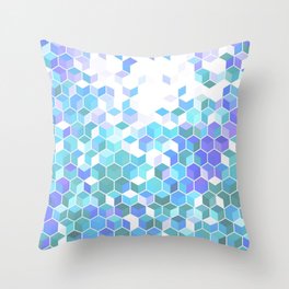 Hexagon Cube Tiles 71 Throw Pillow