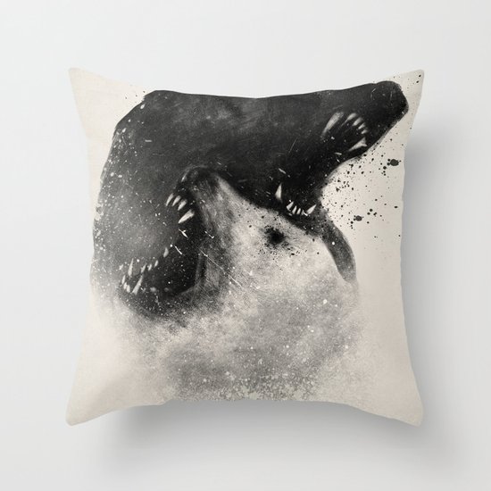 Polar Opposites Throw Pillow