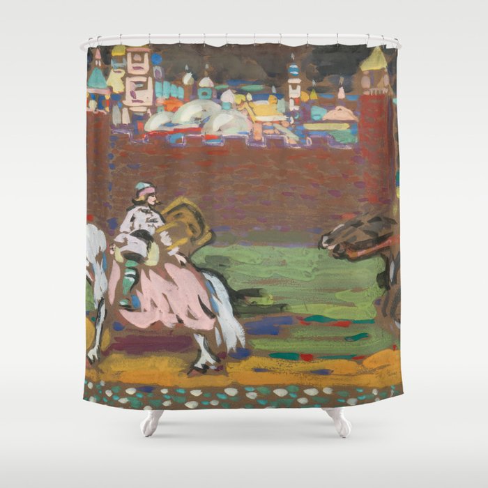 Crusaders (1903) Wassily Kandinsky  Shower Curtain