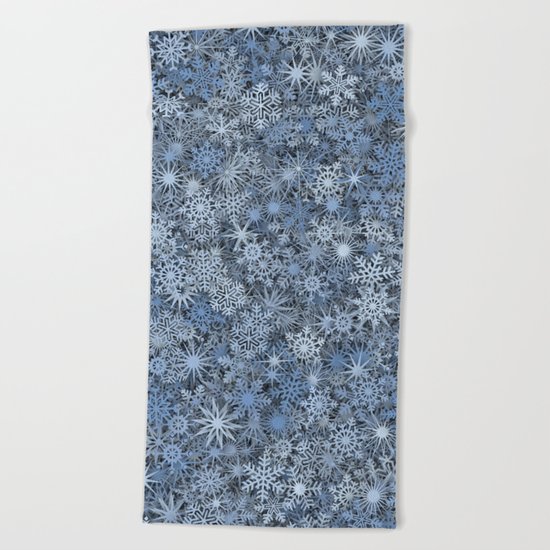 Snowflakes Beach Towel