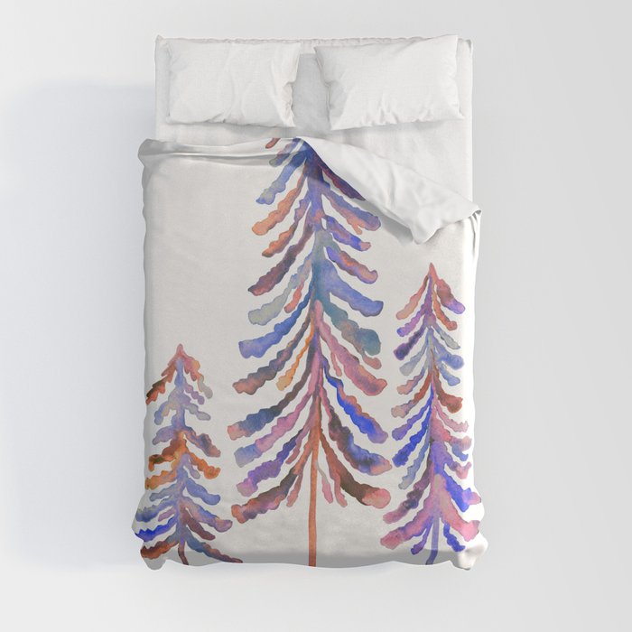 Pine Trees – Vintage Palette Duvet Cover
