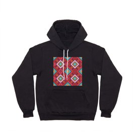Red and Blue Pattern Design Hoody