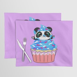 A Panda Popping out of a Cupcake Placemat