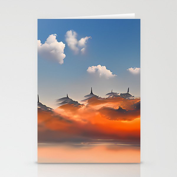 Daytime Skyline 001 Stationery Cards