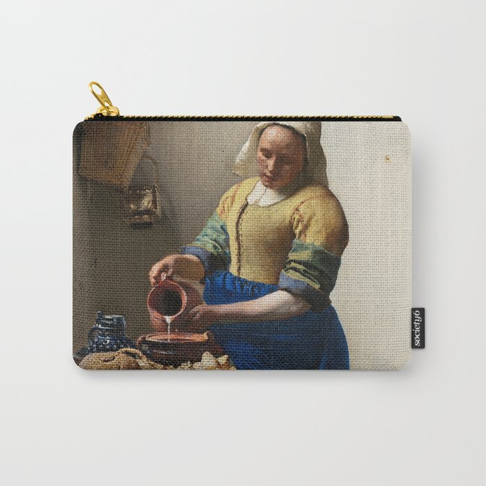 The Milkmaid by Johannes Vermeer Carry-All Pouch